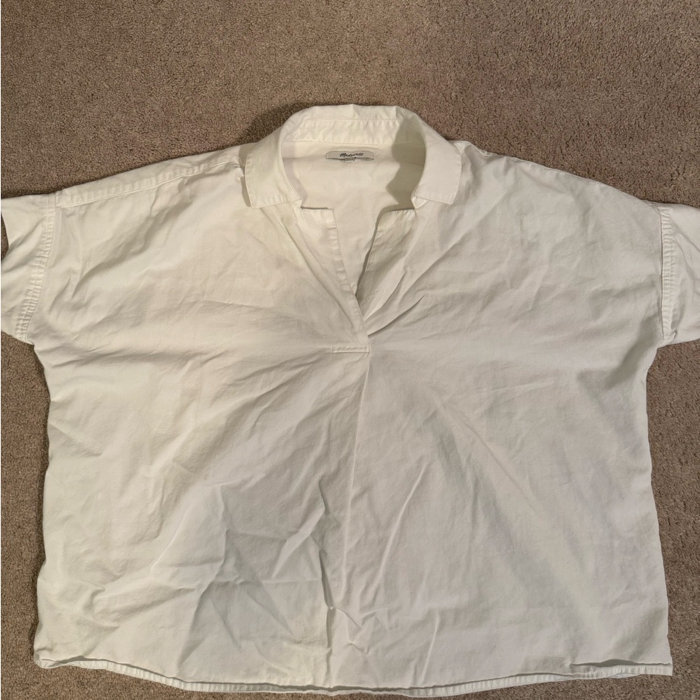 Madewell Ivory Short Sleeve Top